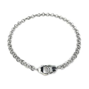 Succuba Stainless Steel Handcuff Choker Necklace