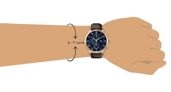 Tommy Hilfiger Quartz Multifunction Blue Dial Leather Strap Watch for Men - Image 3