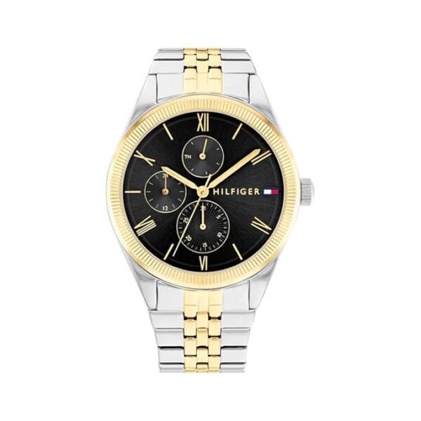 Tommy Hilfiger Quartz Analog with Date Black Dial Stainless Steel Strap Watch for Women