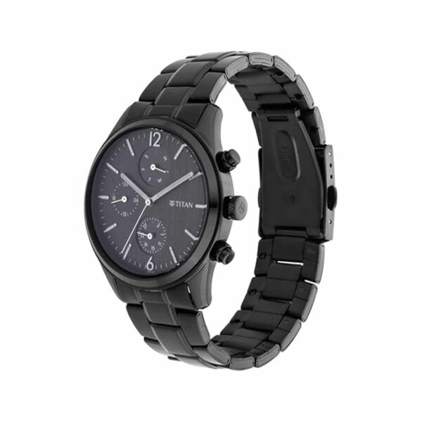 Titan Men's Metropolitan Charm: Men's Multifunctional Black Watch - Image 3