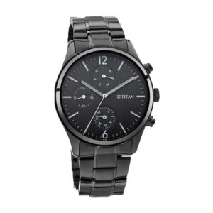 Titan Men's Metropolitan Charm: Men's Multifunctional Black Watch