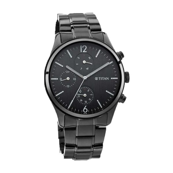 Titan Men's Metropolitan Charm: Men's Multifunctional Black Watch