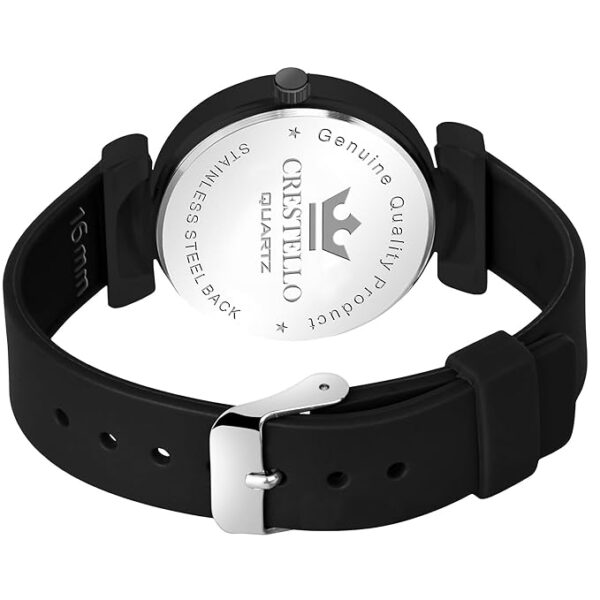 CRESTELLO Silicone Strap Analog Wrist Watch - Image 2