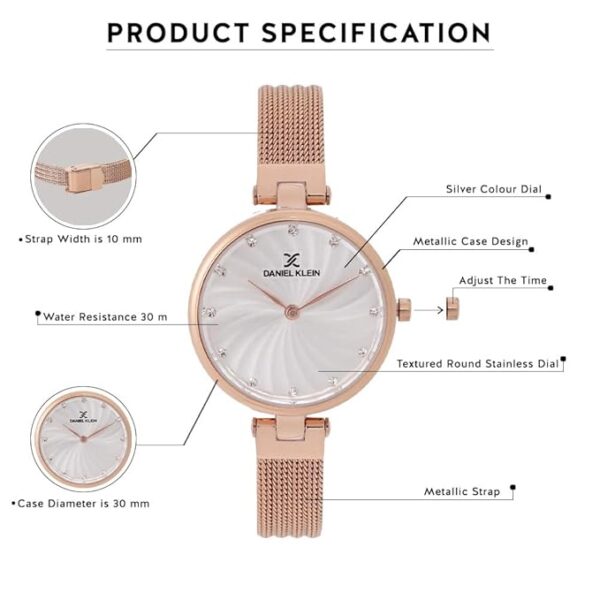 Daniel Klein Analog Silver Dial Women's Watch - Image 2