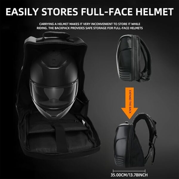 REDHORNS Midnight LED Eyes Biker Backpack for Motorcycle Riding - Image 3