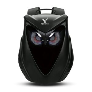 REDHORNS Midnight LED Eyes Biker Backpack for Motorcycle Riding