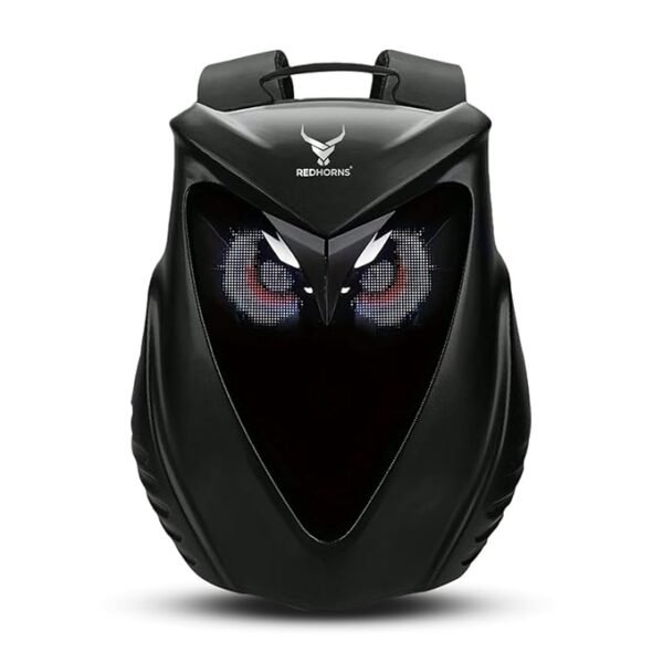 REDHORNS Midnight LED Eyes Biker Backpack for Motorcycle Riding