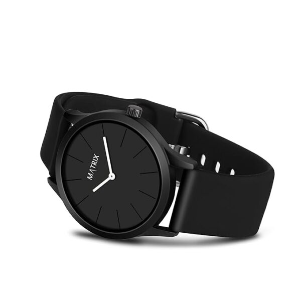 Matrix Minimalist Dial with Softest Silicone Strap Analog Wrist Watch - Image 2