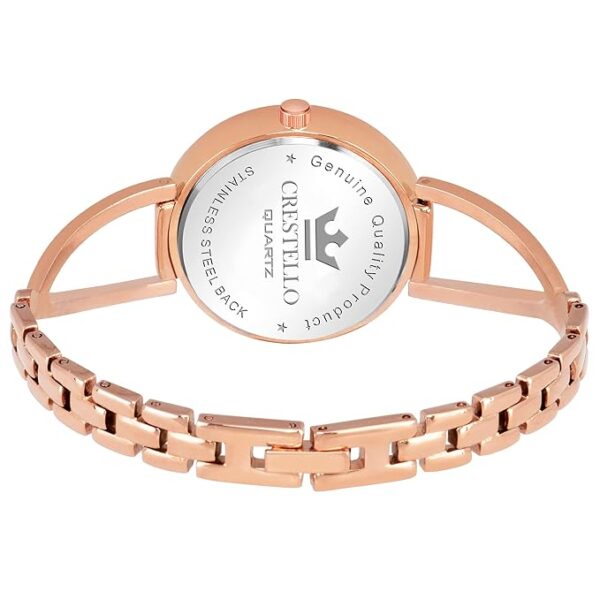 CRESTELLO Brass Rose Gold Plated Bracelet Analog Wrist Watch - Image 2