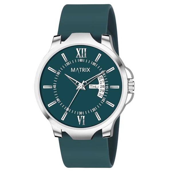 Matrix Antique 2.0 Day & Date Softest Silicone Strap Analog Watch for Men
