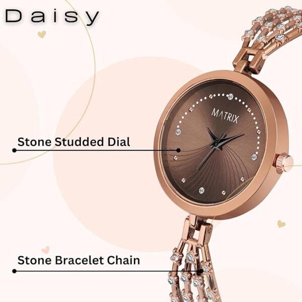 Matrix Daisy Collection | Stone Studded Dial with Designer Stone - Image 2