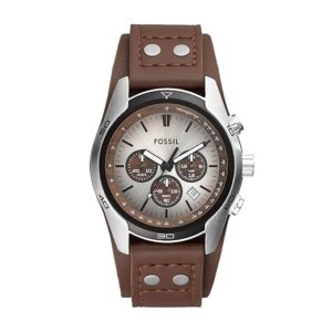 Fossil Cuff Chronograph White Dial Men's Watch
