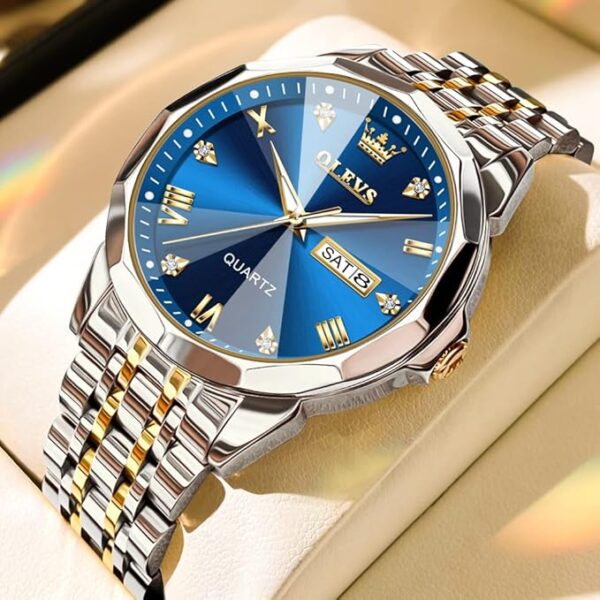 OLEVS Watch for Men Diamond Business Dress Analog - Image 2