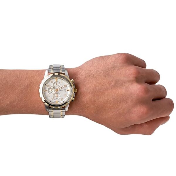 Fossil Analog White Dial Men's Watch-FS4795 Stainless Steel - Image 3
