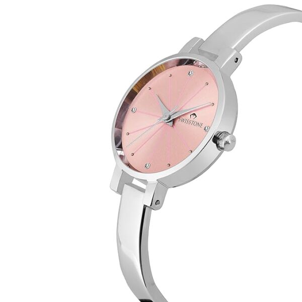 SWISSTONE Analog Stainless Steel Silver Plated Women's Watch - Image 2