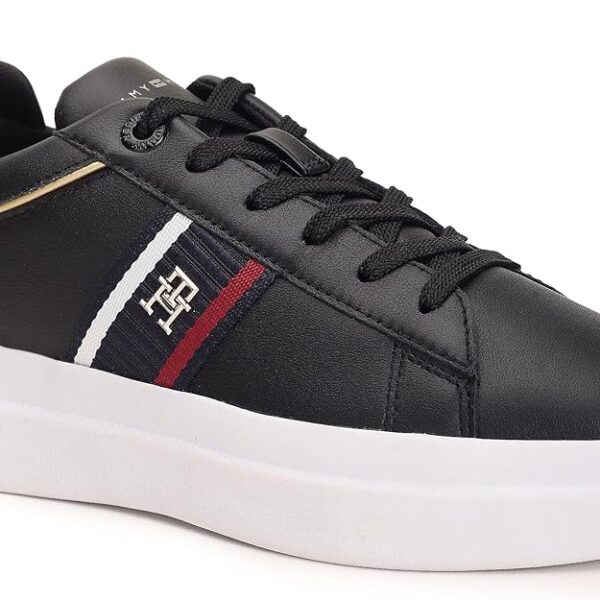 Tommy Hilfiger Women Leather Sneaker Shoes - Image 2
